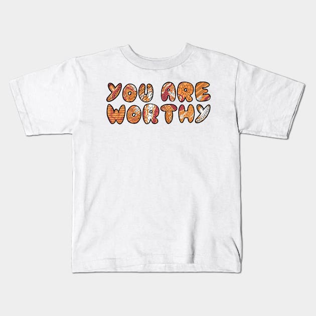 Sunset Marble Kids T-Shirt by ontheoutside